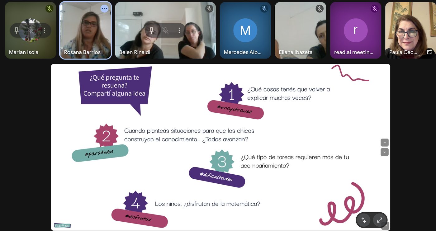 Capacitación virtual de SUMA con docentes por videollamada